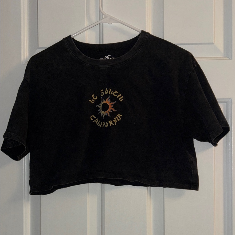 Hollister Black Cropped Tee